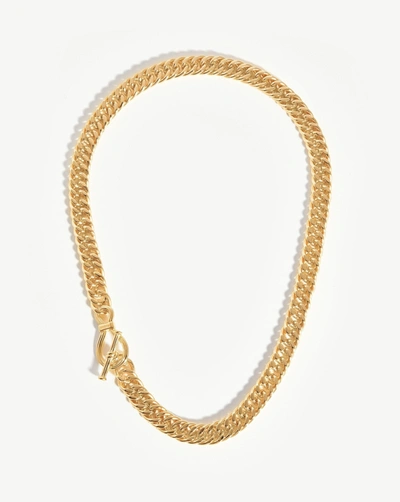 Missoma Ridge T-bar Chain Necklace 18ct Gold Plated