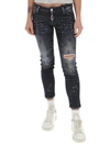 DSQUARED2 DSQUARED2 SPLATTER EFFECT CROPPED JEANS