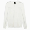 THOM KROM WHITE LONG-SLEEVED T-SHIRT WITH STITCHING DETAIL,MTS55801CO-I-THOMK-10