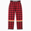 PALM ANGELS BUFFALO CHECKED JOGGERS,PWCA019S21FAB002-I-PALMA-2501