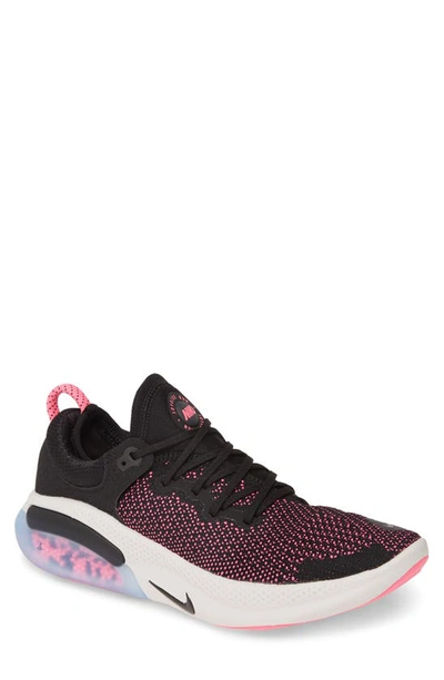 Nike Joyride Run Flyknit Running Shoe In Black/ Anthracite/ Pink Blast