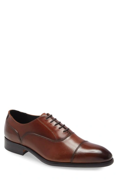 Nordstrom Dane Cap Toe Oxford In Brown Leather