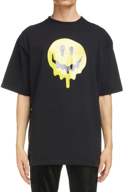 Balenciaga Drip Peace-print Cotton-jersey T-shirt In Black