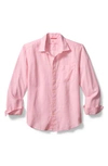 Tommy Bahama Sea Glass Breezer Original Fit Linen Shirt In Lt Rose