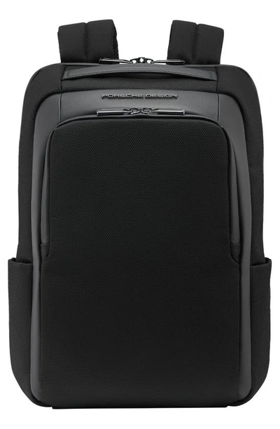 Porsche Design Roadster Extra Small Water Resistant Nylon & Leather Backpack In Black