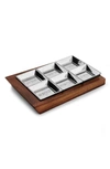 Nambe Judaica Geo Seder Plate In Silver Wood