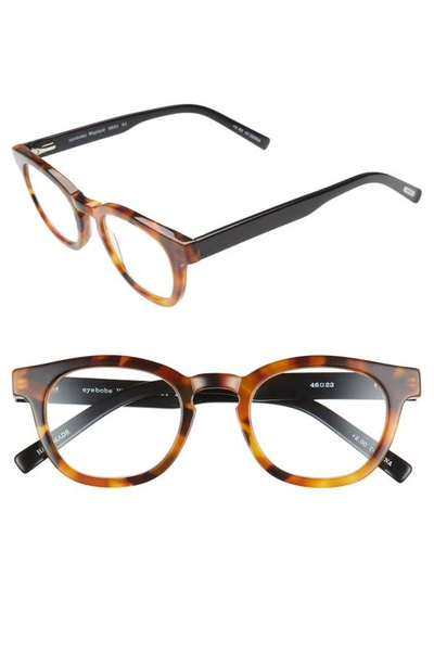 Eyebobs Waylaid 46mm Reading Glasses In Black Demi/ Black/ Clear