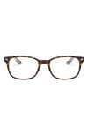 RAY BAN 51MM SQUARE OPTICAL GLASSES,RX537551-O