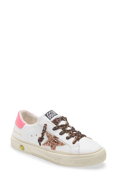 Golden Goose Teen May Glitter-detail Sneakers In White