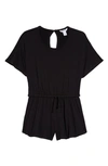 Nordstrom Kids' Jersey Romper In Black