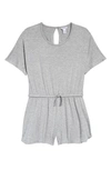Nordstrom Kids' Jersey Romper In Grey Heather