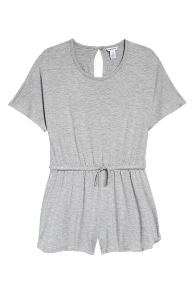 Nordstrom Kids' Jersey Romper In Grey Heather