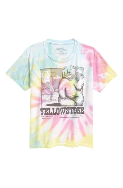 Parks Project Kids' Yellowstone Waving Bear Graphic Tee In Tie