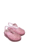 Mini Melissa Kids' Melissa Possession Jelly Sandal In Pink Glitter