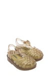 Mini Melissa Kids' Melissa Possession Jelly Sandal In Beige Glitter