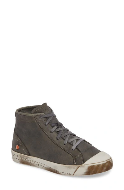 Softinos By Fly London Kip High Top Sneaker In Military Leather