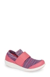 Traq By Alegria Qwik Sneaker In Pink Leather