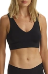 Commando Butter Soft Support Racerback Bralette In Black In Black