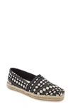 Toms Alpargata Slip-on In Black Cotton Print