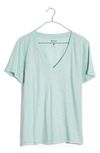 MADEWELL WHISPER COTTON V-NECK T-SHIRT,MB722