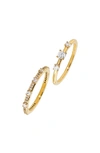 Ajoa Danya Pavé Stacking Ring Set In Gold