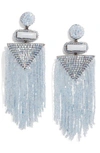 Deepa Gurnani Jody Beaded Tassel Earrings In Powder Blue