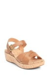 Kork-easer Myrna 2.0 Wedge Sandal In Brown Leather