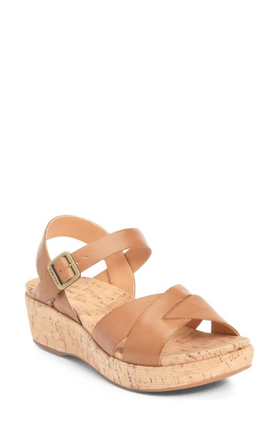 Kork-easer Myrna 2.0 Wedge Sandal In Brown Leather