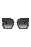 Dolce & Gabbana Womens Black Dg4373 Square-frame Acetate Sunglasses In Black