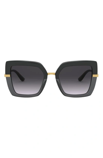 DOLCE & GABBANA DOLCE&GABBANA 52MM SQUARE SUNGLASSES,DG437352-Y