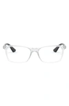 Ray Ban 56mm Optical Glasses In Trans