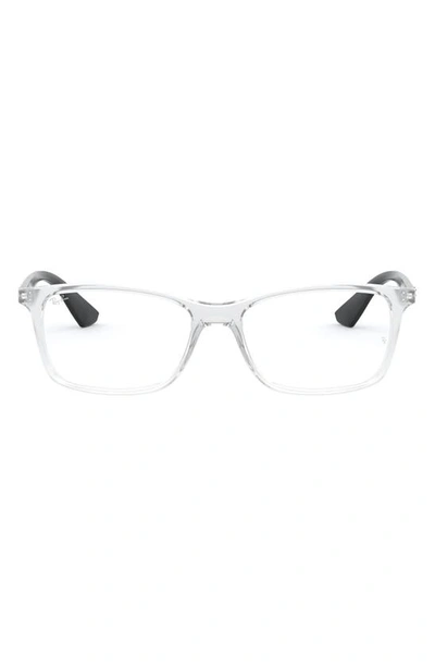 Ray Ban 56mm Optical Glasses In Trans