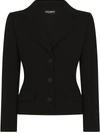 Dolce & Gabbana Dolce Wool Crêpe Jacket In Schwarz