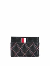 THOM BROWNE THOM BROWNE WOMEN'S BLACK OTHER MATERIALS WALLET,FAW078A06560001 UNI