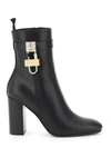 Givenchy Lock Leather Ankle Boots In Black