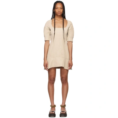 Stella Mccartney Angelina Puff-sleeve Mini Dress In 9700