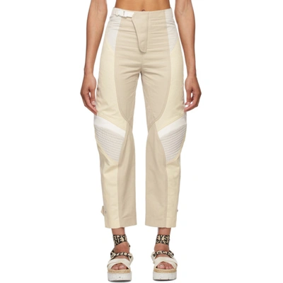 Stella Mccartney Brooke Color-block Paneled Twill Tapered Pants In Multi-colour
