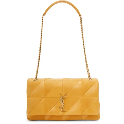 Saint Laurent Yellow Medium 'carré Rive Gauche' Jamie Bag