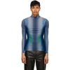 MARINE SERRE BLUE SECOND SKIN MOON FISH TURTLENECK