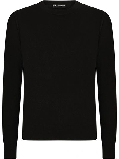 Dolce & Gabbana Crew Neck Jumper In Black