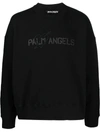Palm Angels Logo-print Sweatshirt In Nero