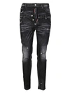 DSQUARED2 DSQUARED2 LAYERED WAIST DISTRESSED JEANS