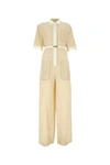 FENDI FENDI BELTED SHORT SLEEVE JUMPSUIT