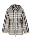 BURBERRY BURBERRY CHECKED HOODED JACKET