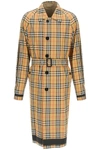 BURBERRY BURBERRY CHECKED REVERSIBLE TRENCH COAT