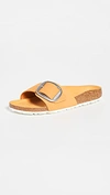 Birkenstock Madrid Big Buckle Slide Sandal In Apricot
