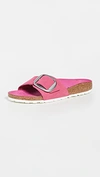 Birkenstock Madrid Big Buckle Slide Sandal In Pink