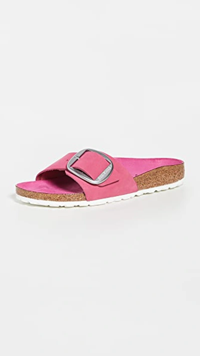 Birkenstock Madrid Big Buckle Slide Sandal In Pink