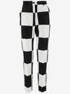 DOLCE & GABBANA DOLCE & GABBANA CHECKERBOARD HIGH WAIST PANTS