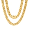 HMY JEWELRY 18K GOLD PLATED STAINLESS STEEL 24" CURB CHAIN NECKLACE,192068032335